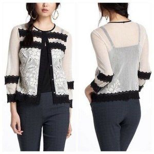Anthropologie Leifnotes Size Lace Black 